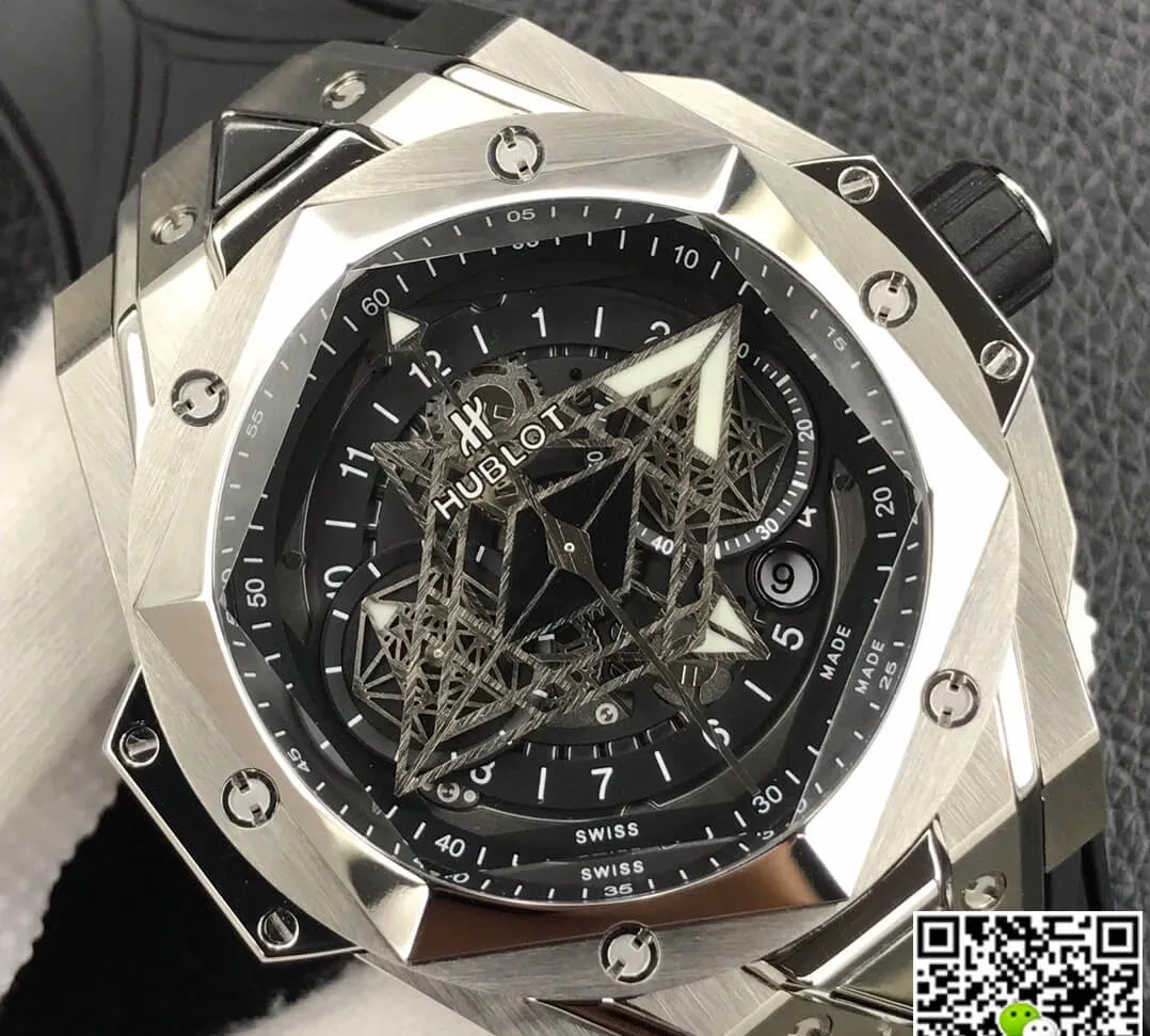 Hublot Big Bang Sang Bleu II 418.NX.1107.RX.MXM19 HB Factory 1:1 Best Edition Replica Watch Black Strap